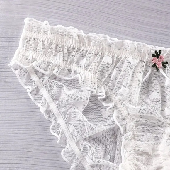 Elegant Sheer Hearts Lingerie Set - Picture 4 of 8